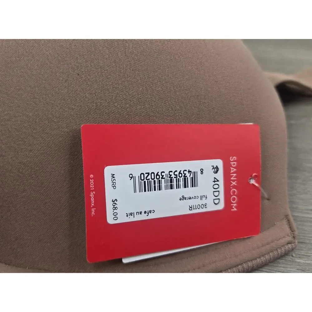 SPANX 30011R Bra-llelujah!® Lightly Lined Front Close CAFE AU LAIT 40DD NWT $68
